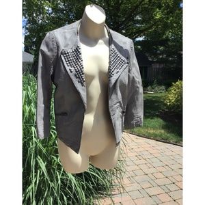 TopShop Grey Leather Jacket